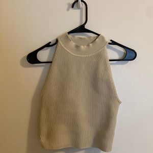 Aritzia /Babaton tan knit tank top